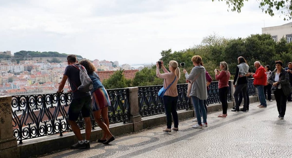 Mirador en el jardín Sao Pedro de Alcántara